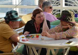 On a Caribbean cruise what do clicker enthusiats do for fun? They play PORTL games.