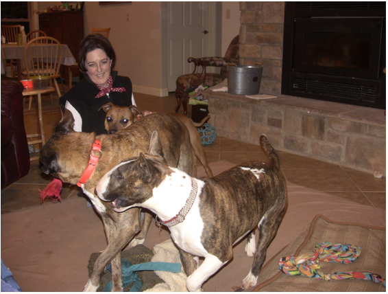 Cindy with her dogs