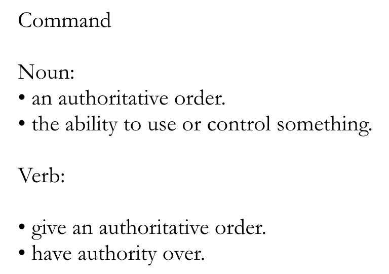 command defined