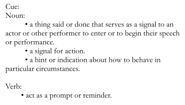 cues defined