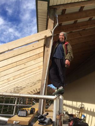 IMG_3871 AK on scaffolding of goat palace